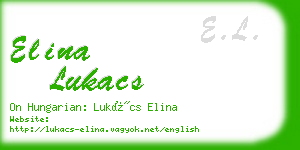 elina lukacs business card